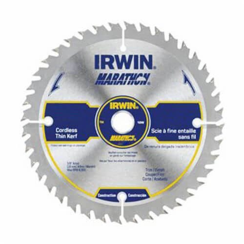 Irwin® Marathon® 14023 Cordless Circular Saw Blade, 6-1/2 in dia x 0.039 in Thick, 5/8 in Arbor, 40 Teeth