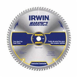 Irwin® Marathon® 14076 Circular Saw Blade, 10 in dia x 0.062 in Thick, 5/8 in Arbor, 80 Teeth