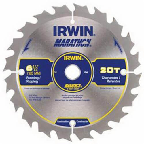 Irwin® Marathon® 14130 Corded Portable Circular Saw Blade, 7-1/4 in dia x 0.047 in Thick, 5/8 in Arbor, 24 Teeth