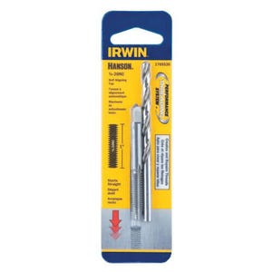 Irwin® Hanson® Performance Threading System™ 1765538 Plug Tap and Drill Bit Set, 2 pc, 1/4-20 Tap Thread, 13/64 in Drill, UNC Thread, Self-Aligning Tap