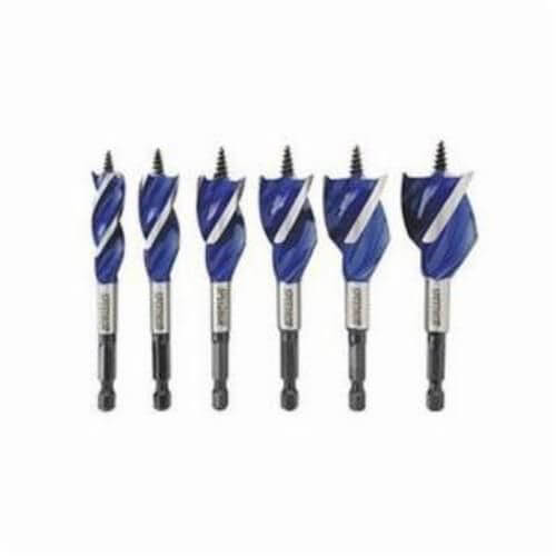 Irwin® Speedbor® Max Speed™ 1877239 Tri-Flute Drill Bits Set, 1/2 in Min Drill Bit, 1-1/8 in Max Drill Bit, 4 pc