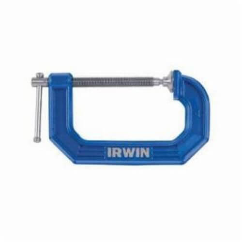 Irwin® 225101ZR Quick-Grip® 100 Regular Duty Standard Throat C-Clamp, 1/2 in W Jaw, 1-3/16 in D Throat, 1 in Clamping