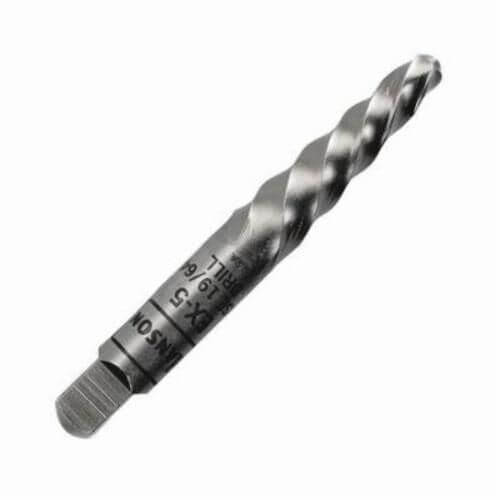 Irwin® Hanson® 52405 Spiral Flute Screw Extractor, #5 Extractor, 19/64 in Drill, For Screw Size: 3/8 to 5/8 in, 3/8 in NPT