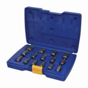 Irwin® Hanson® 53228 532 Series Hex Head Multi-Spline Screw Extractor, 1/8 to 9/16 in, 15 pc