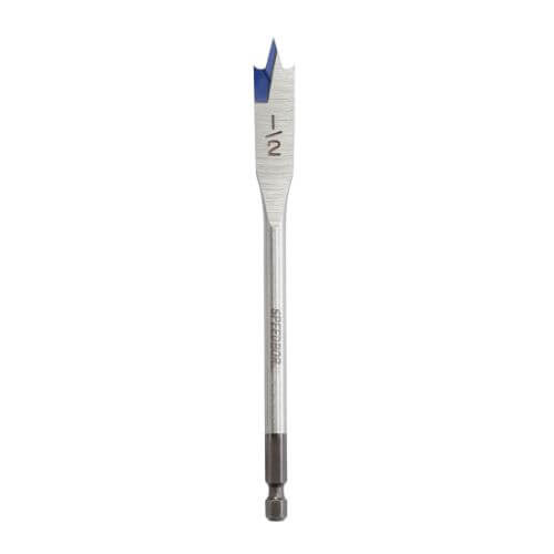Irwin® 88808 Speedbor® 2000 Standard Length Spade Bit, 1/2 in dia, 6 in OAL, 5 in L Flat Flute, 1/4 in Shank
