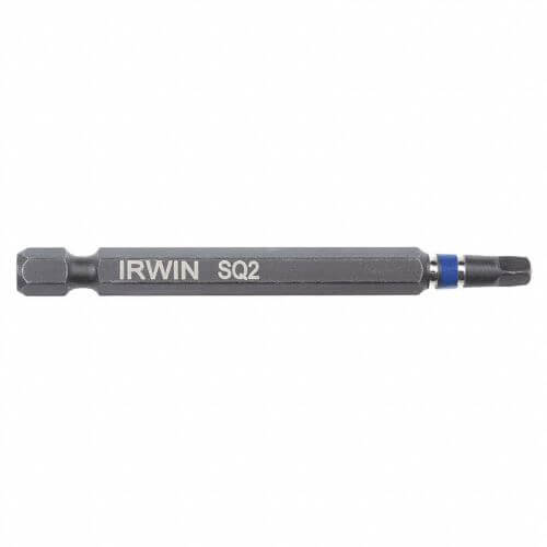 Irwin® IWAF33SQ2 Impact Performance Series™ Imperial Single End Power Bit, #2 Square Recess Point, 3-1/2 in OAL
