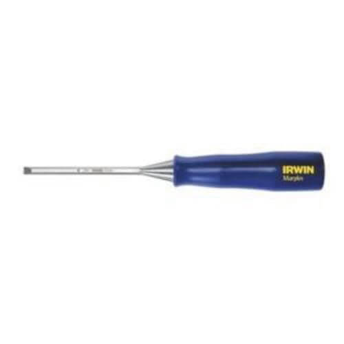 Irwin® Marples® M44414N Blue Chip® Woodworking Chisel, 1/4 in Beveled High Quality Hardened Steel Tip, 3-1/2 in OAL, 1/4 in W Blade, Polypropylene Handle