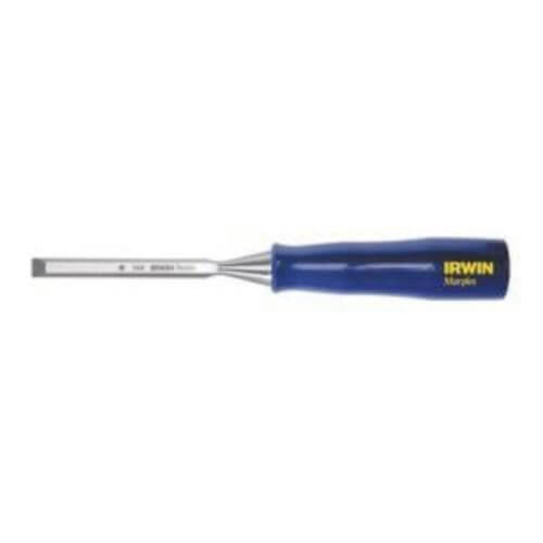 Irwin® Marples® M44438N Blue Chip® Woodworking Chisel, 3/8 in Beveled High Quality Hardened Steel Tip, 4-1/2 in OAL, 3/8 in W Blade, Polypropylene Handle