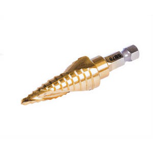 iTool SB118 Step Bit, Helical Flute, Steel with Tian Coating, 1-1/8 in