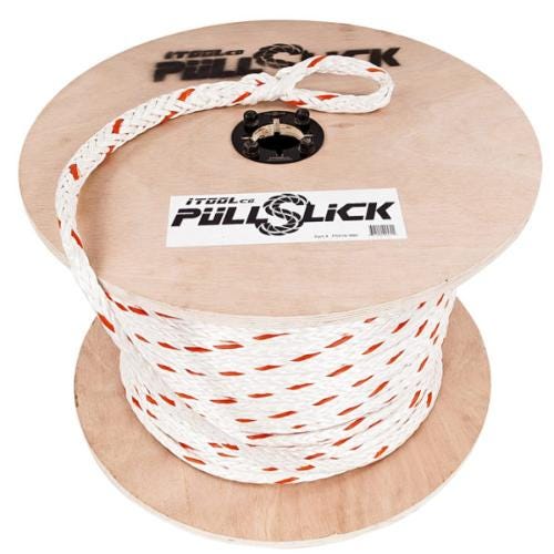iTool PS916-300 Pull Slick, 9/16 in x 300 ft Roll, Up to 15,000 lb Pull, 12 Lightweight Fiber Strands, Abrasion and UV Resistant