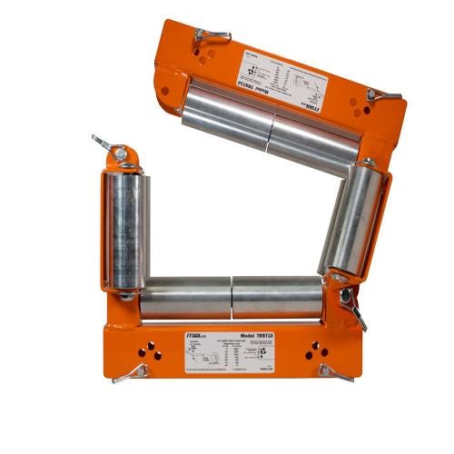 iTool TR9005 Trapping Tray Roller, 5 in, 90°, Includes 4 Rollers, 1/2 in Bolt, 3 Locking Underpins