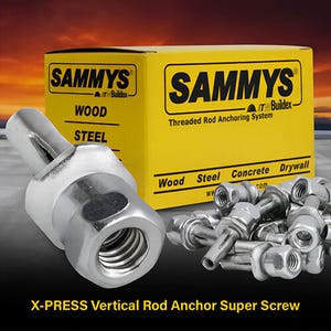 Sammys® 8181922 Vertical Threaded Rod Anchor, Model XP 200, 1/4 in - 20 Rod Size