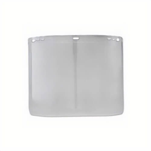 Jackson Safety* 29087 F20 D Shape Unbounded Faceshield Visor, Clear, Polycarbonate, 8 in H x 15-1/2 in W x 0.06 in Thick Visor