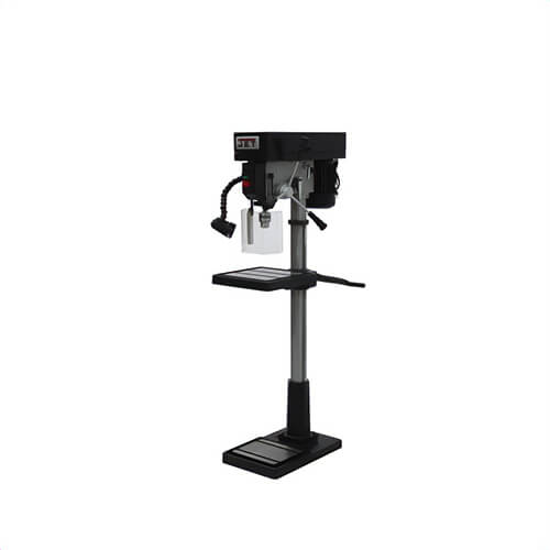 JET® 354300 Belt Drive Drill Press, 1 hp, 115/230 V, 5/8 in Chuck, 16-7/8 in Swing, 14 in L x 14 in W Table