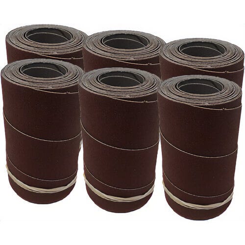 JET® Ready-To-Wrap™ 60-1100 Open Coat Pre-Cut Abrasive Sandpaper, For Use with Model 10-20 Plus/JWDS-1020 10 to 20 in W Benchtop Drum Sanders, 100 Grit