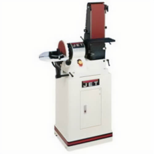 JET® 708597K Belt and Disc Sander with Closed Stand, 48 in L x 6 in W Belt, 9 in dia Wheel, 3/4 hp, Tool Only