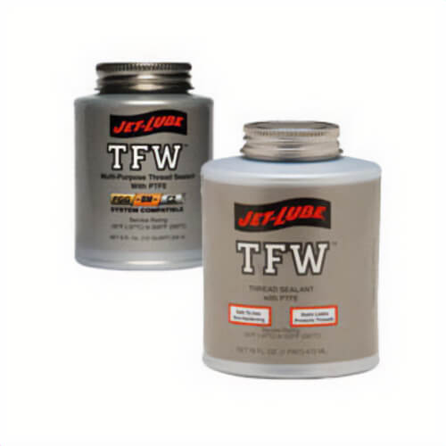 Jet Lube® 24004 TFW™ Multi-Purpose Thread Sealant, 1 pt Can, Off-White