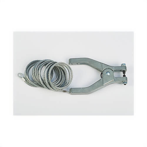 Justrite® 08496 Antistatic Wire with Hand Clamp and 1/4 in Terminal, 10 ft L, Coiled Flexible Wire
