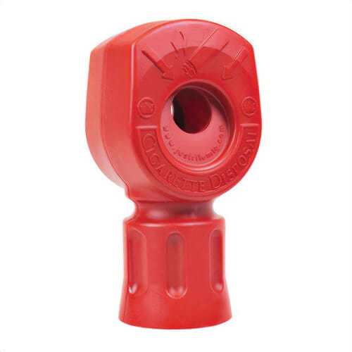 Justrite® 26770 Heavy Duty Replacement Smoker Head, For Use with Cigarette Receptacle, Polyethylene, Red