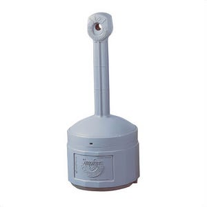 Justrite® 26800 Original Smoker's Cease-Fire® Medium Duty Cigarette Butt Receptacle, 4 gal Capacity, 38-1/2 in H, Polyethylene, Gray