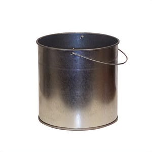 Justrite® Smoker's Cease-Fire® 26803 Replacement Pail, For Use with Smoker's Cease-Fire® Personal Size Outdoor Ashtray, Steel, Silver