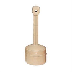 Justrite® 26806B Personal Smoker's Cease-Fire® Medium Duty Cigarette Butt Receptacle, 1 gal Capacity, 30 in H, Polyethylene, Beige