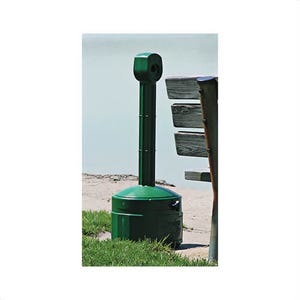 Justrite® 26806G Personal Smoker's Cease-Fire® Medium Duty Cigarette Butt Receptacle, 1 gal Capacity, 30 in H, Polyethylene, Green