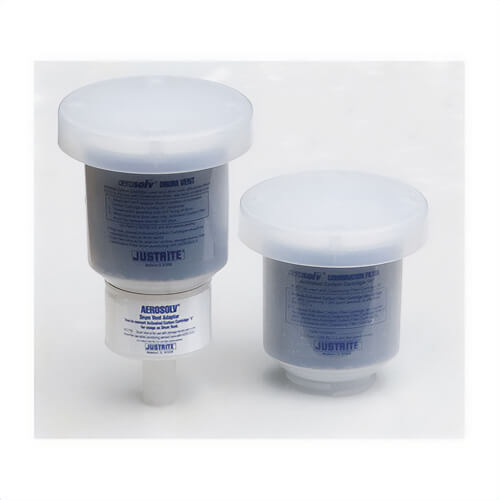 Justrite® 28207 Aerovent™ Drum Vent with Filter and Extra Replacement Filter, 3/4 in NPT/NPS Bung, Brass, White