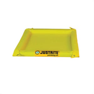 Justrite® 28418 Maintenance Spill Berm, 4 ft L x 4 ft W x 2 in H, PVC Coated Fabric