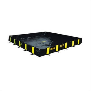 Justrite® 28522 Rigid-Lock QuickBerm® Spill Containment Berm, 12 ft L x 12 ft W x 12 in H, Modified PVC Coated Fabric
