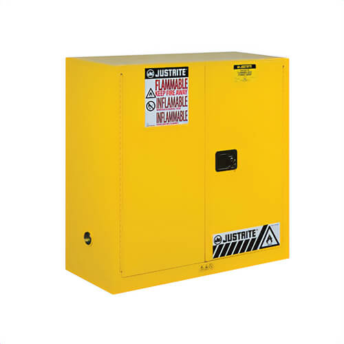 Justrite® 893000 Sure-Grip® EX Undercounter Flammable Safety Cabinet, 30 gal Capacity, U-Loc™ Handle, Manual Close Door, 2 Doors