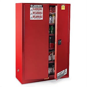 Justrite® Sure-Grip® EX 895430 Slimline Flammable Cabinet, 72 gal Capacity, Self-Close Door