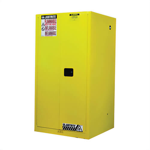 Justrite® 896000 Sure-Grip® EX Classic Flammable Safety Cabinet, 60 gal Capacity, U-Loc™ Handle, 65 in H x 34 in W x 34 in D