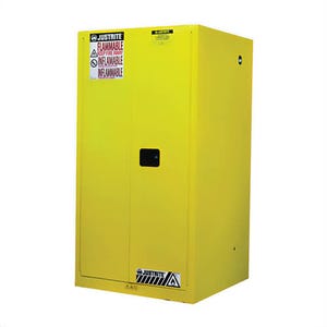 Justrite® 896000 Sure-Grip® EX Classic Flammable Safety Cabinet, 60 gal Capacity, U-Loc™ Handle, 65 in H x 34 in W x 34 in D