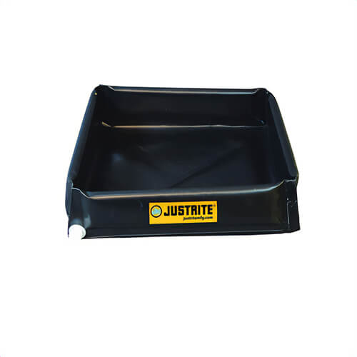 Justrite® 28444 Mini-Berm Flex Tray, 4 ft L x 4 ft W x 6 in H, Modified PVC Coated Fabric