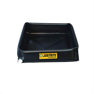 Justrite® 28444 Mini-Berm Flex Tray, 4 ft L x 4 ft W x 6 in H, Modified PVC Coated Fabric