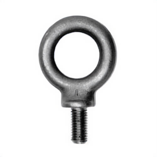 Ken Forging M16-A Fully Threaded Shoulder Pattern Short Shank Eye Bolt, M16x2, 32 mm L Shank, Drop Forged Carbon Steel