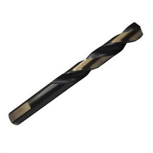 KFD® KFDML13/64 Heavy Duty Premium Grade Mechanics Length Drill, 13/64 in Drill - Fraction, 0.2031 in Drill - Decimal Inch, HSS, Black/Gold