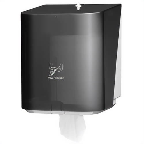 Kimberly Clark* 09335 Center Pull Towel Dispenser, 12-1/2 in OAL, Wall Mount, Plastic, Domestic