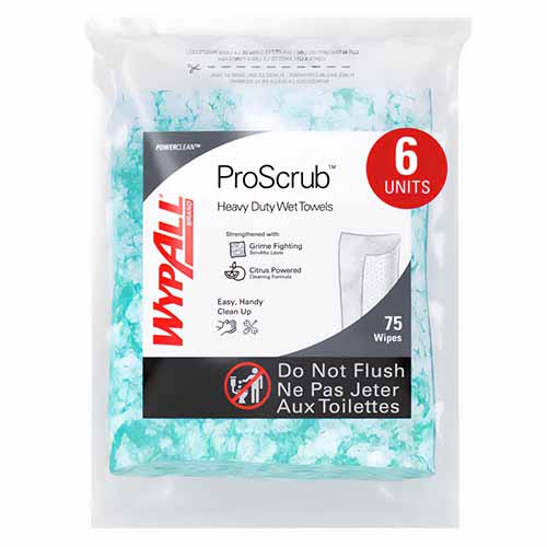 Kimberly Clark* 91367 Pre-Saturated Waterless Cleaning Wipes Refill, 12 x 9-1/2 in, 75 Sheets Capacity, Green
