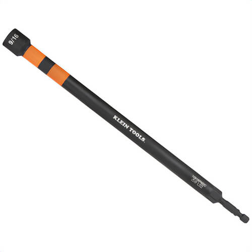 Klein® 10916PNDC Magnetic Color-Coded Power Nut Setter, SAE, Steel Alloy, 10 in Shaft Length, 9/16 in