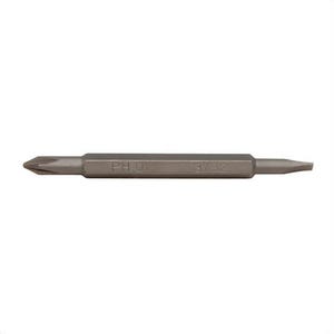 Klein® 13391 Replacement Screwdriver Bit, #0, 3/32 in Point, 1.8 in OAL, Phillips®/Slotted Tip, Steel