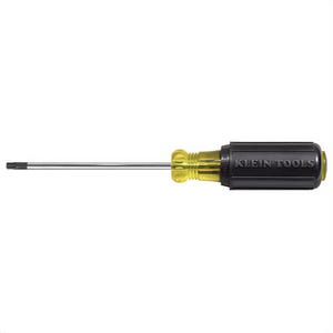 Klein® Torx® 19546 Screwdriver, T30 Torx® Point, Steel Shank, 8.313 in OAL, Acetate Handle, Polished Chrome, ANSI/ASME Specified