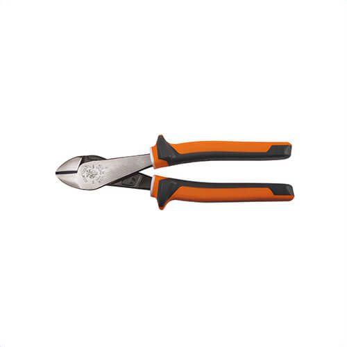 Klein® 200048EINS Diagonal Cutting Plier, High Leverage Insulated Standard, 3/4 in Nominal, Angled Steel Jaw, 8-1/4 in OAL