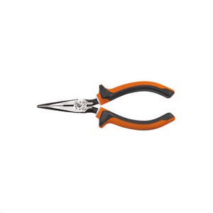 Klein® 2036EINS Long Nose Plier, Side Cutting Standard, Knurled Jaw, 1-15/16 in Jaw Length, 11/16 in Jaw Width, Steel Jaw, 6-7/8 in OAL