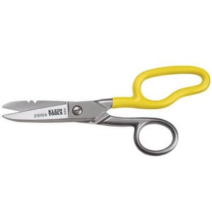 Klein® 21010-6-SEN Snip, 1-7/8 in L of Cut, Free Fall Snip, Carbon Steel Blade