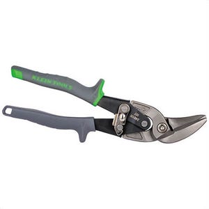 Klein® 2401R Offset Right-Cutting Aviation Snips, Plastic, Hardened Steel, 4.75 in Handle