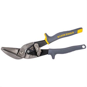 Klein® 2402S Offset Straight-Cutting Aviation Snips, Plastic, Hardened Steel, 4.75 in Handle