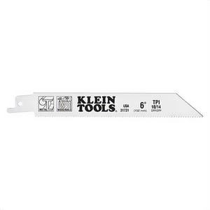 Klein® 31731 Reciprocating Saw Blade, 7 in Length, 3/4 in Width, 0.05 in Thickness, 10/14 TPI, Shock Resistant Teeth, 1/2 in Tang