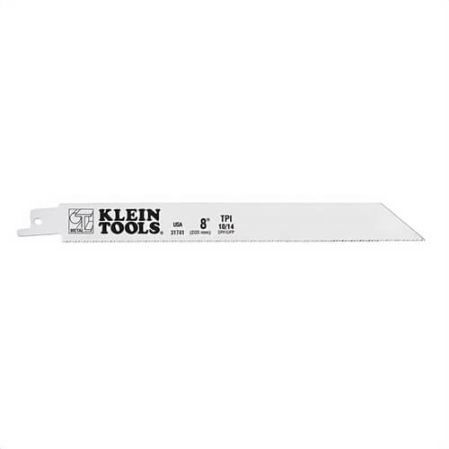 Klein® 31741 Reciprocating Saw Blade, 11-1/8 in Length, 3/4 in Width, 0.05 in Thickness, 10/14 TPI, Shock Resistant Teeth